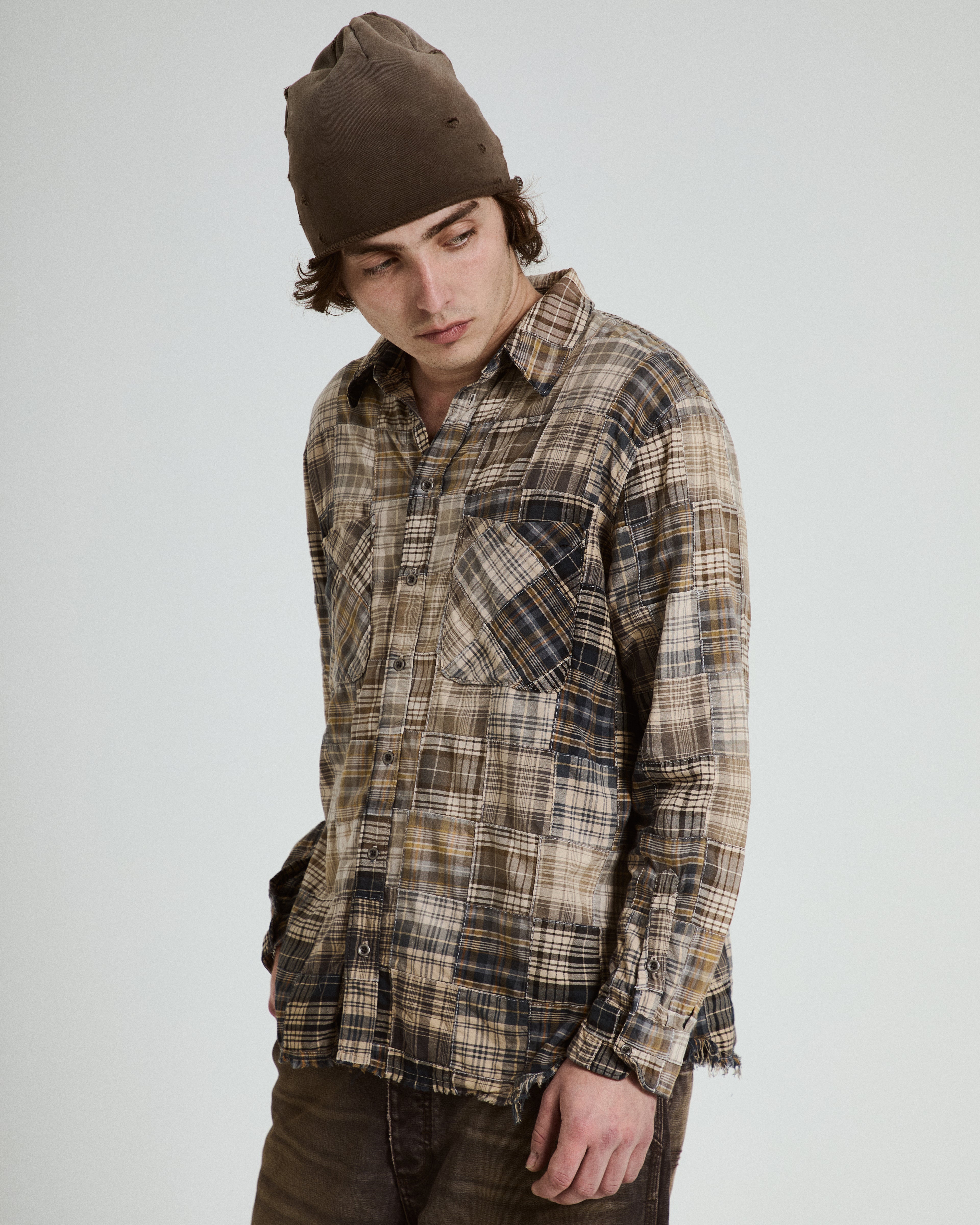 Patchwork Midwestern Shirt - Sunburnt Patina