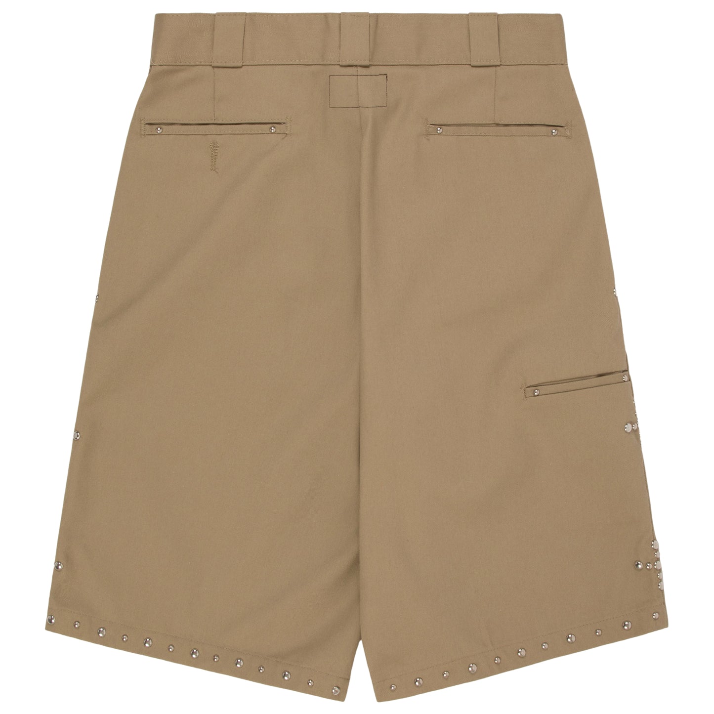 STUDDED WORK SHORTS - KHAKI